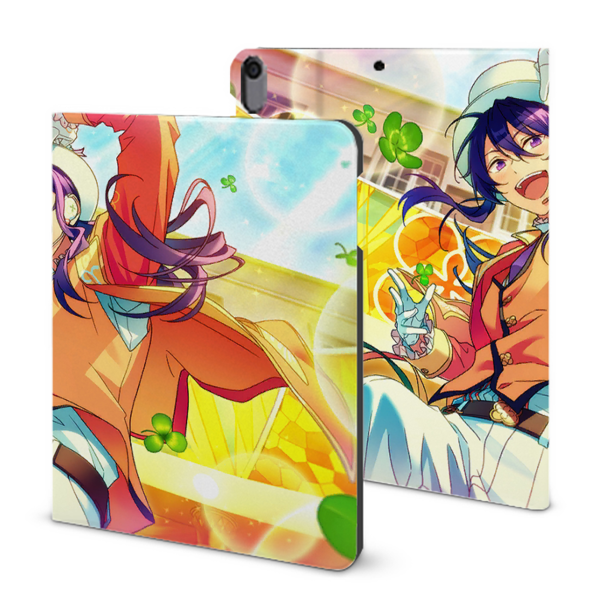 （画像用） あんさんぶるスターズ! Ensemble Stars IPad ケース ブック型 PUレザー TPU 耐衝撃 軽量 薄型 ペン収納なし 全面保護 IPad 各モデル対応